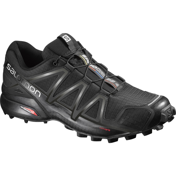 Chaussures De Trail Running Salomon Homme Noir - Salomon SPEEDCROSS 4 WIDE - France (9536-QZPRM)